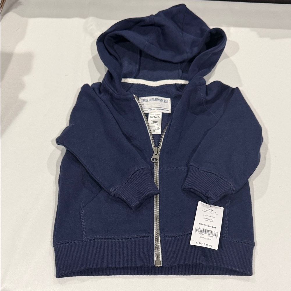 Carter's Classic Navy Zip-Up Hoodie